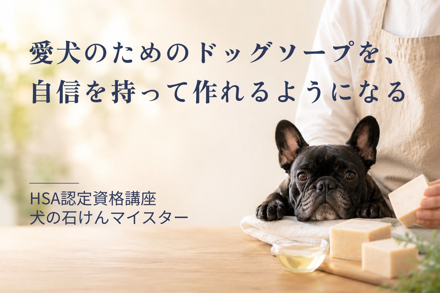 愛犬のためのドッグソープを自信をもって作れるようになる