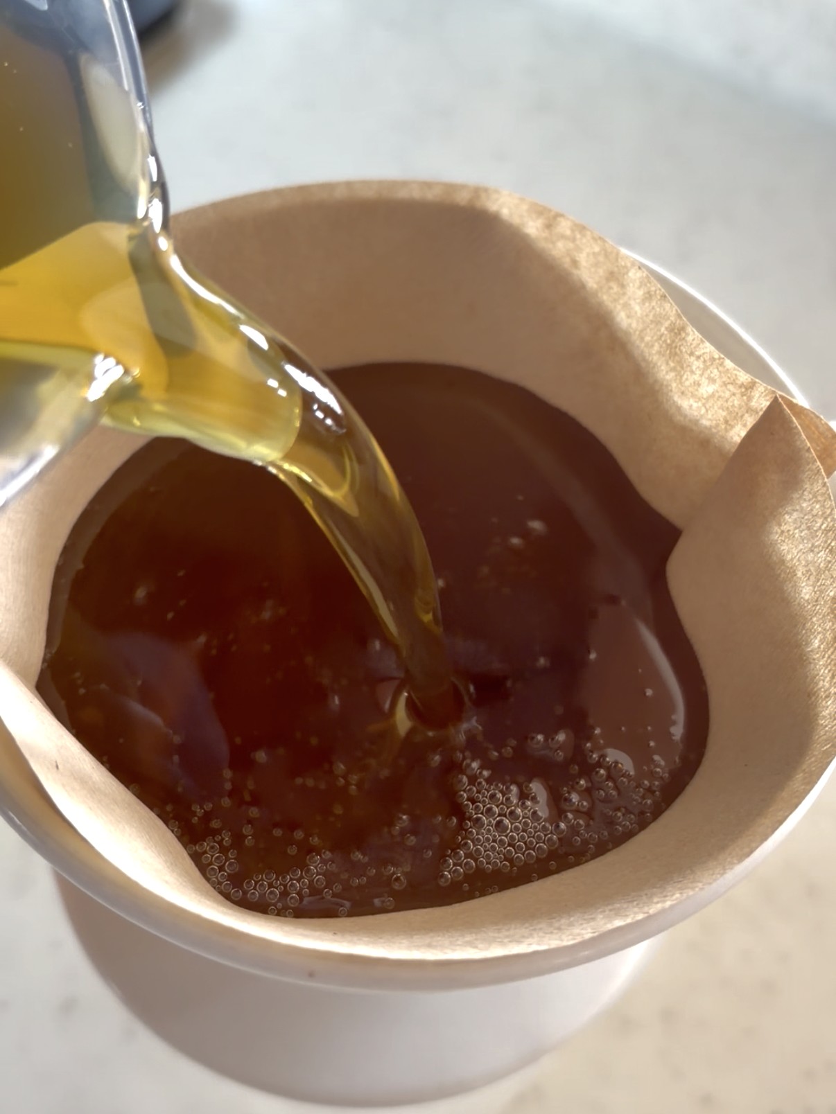 コーヒーフィルタと廃油